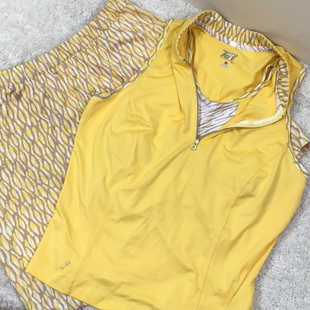 Tail - Yellow Skirt Set Athletic/Resort Wear - Size M